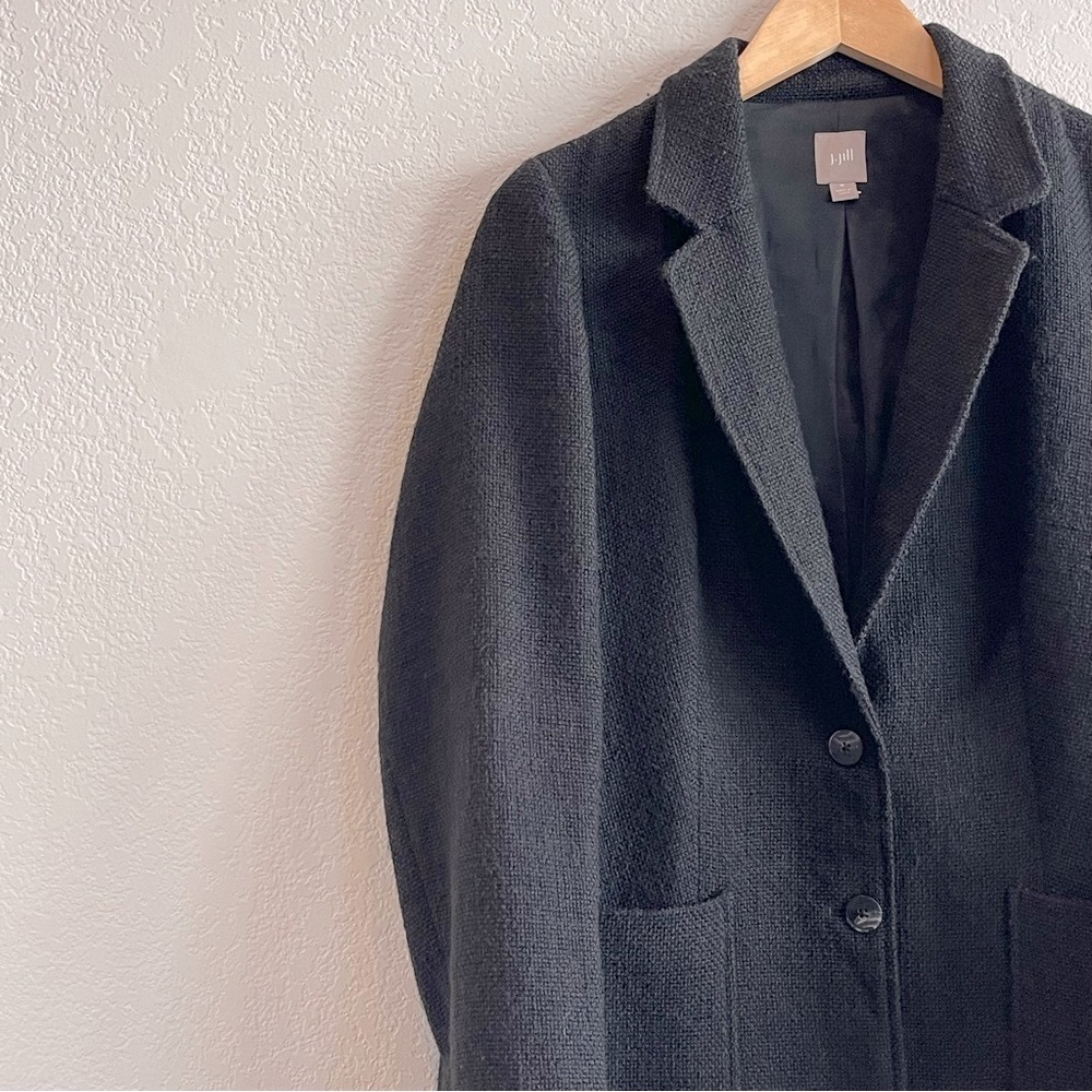 J. Jill Black Blazer Coat Timeless Elegance